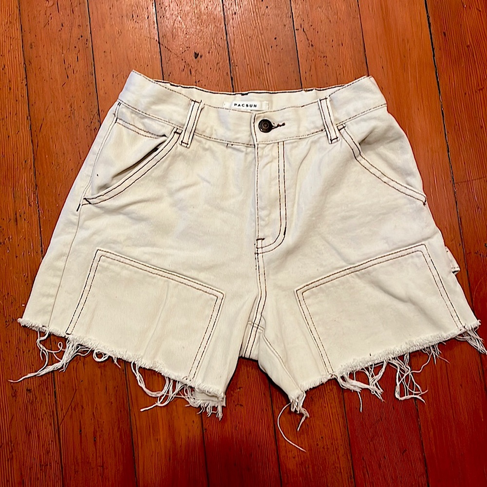 Pac Sun white cargo shorts